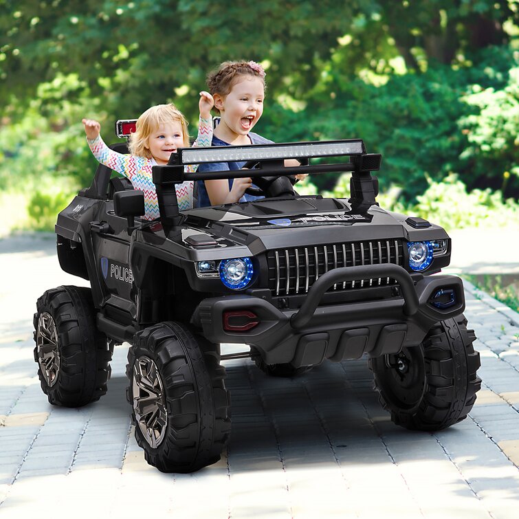 Kids motorized best sale police car